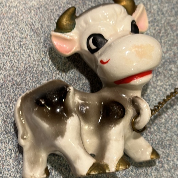 Vintage Japanese Animal Ceramic ANTHROPOMORPHIC cow Family Figurines - Picture 7 of 16